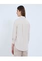 Camisa Para Mujer Manga 3/4 Color Beige Marca Ostu #40010297 de Ostu