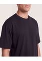 Camiseta Relaxed Básica  Para Hombre Negro Ostu de Ostu