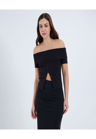 Camiseta Para Mujer Manga Corta Moda Color Negro Marca Ostu #40092458 Ostu