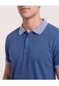 Polo Básica Cuello Tejido  Para Hombre Azul Ostu de Ostu