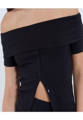 Camiseta Para Mujer Manga Corta Moda Color Negro Marca Ostu #40092458