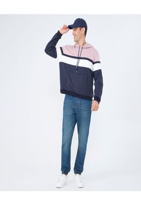 Jean Para Hombre Jogger Color Azul Medio Marca Ostu #60160420