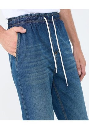 Jean Para Hombre Jogger Color Azul Medio Marca Ostu #60160420