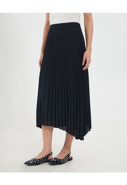 Falda Para Mujer Medio Color Negro Marca Ostu #40140167