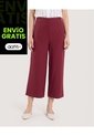 Pantalón Fluido Tiro Alto  Para Mujer Vino Ostu de Ostu