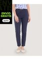 Pantalon Basico Tipo Chino  Para Mujer Azul Ostu de Ostu
