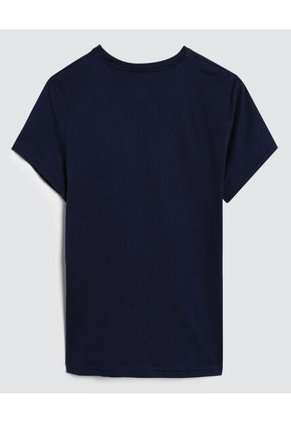 Camiseta Para Mujer Manga Corta Color Azul  Marca Ostu #40092019