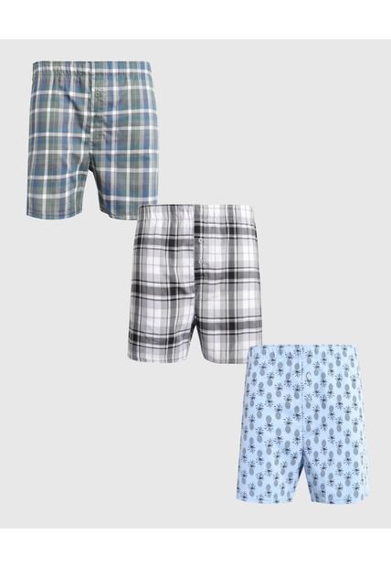 Pantaloncillo Para Hombre Boxer Bragueta Amplio Color Negro Marca Ostu #60000494