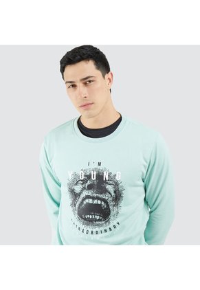 Buzo Para Hombre Cuello Redondo Color Verde  Marca Ostu #60060168