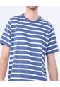 Camiseta Para Hombre Manga Corta Cuello Redondo Color Azul  Marca Ostu #60091590 de Ostu