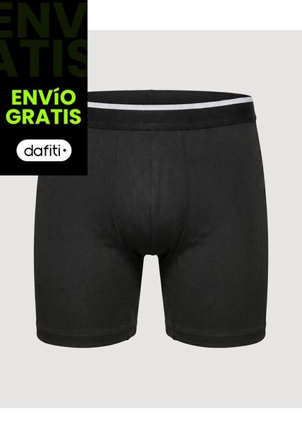 Boxer Medio Malla Básico  Para Hombre Negro Ostu