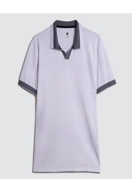 Polo Para Hombre Cuello Tejido Sin Bolsillo Color Blanco Marca Ostu #60110660