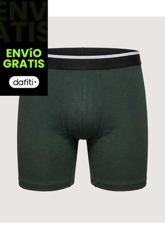 Boxer Medio Malla Básico  Para Hombre Verde Ostu Ostu