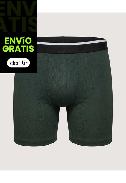 Boxer Medio Malla Básico  Para Hombre Verde Ostu