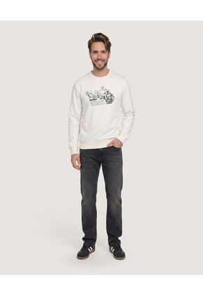 Buzo Avengers Cuello Redondo Para Hombre Crema Ostu