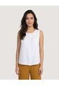 Blusa Lace Detail  Para Mujer Blanco Ostu de Ostu
