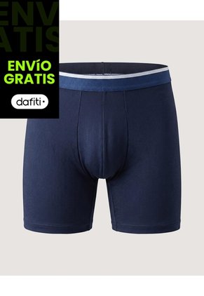 Boxer Medio Malla Básico Para Hombre Azul Ostu