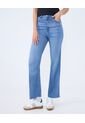 Jean Para Mujer Crop Flare Color Azul Medio Marca Ostu #40160527 de Ostu