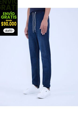 Jean Para Hombre Jogger Color Azul  Marca Ostu #60160417 Ostu