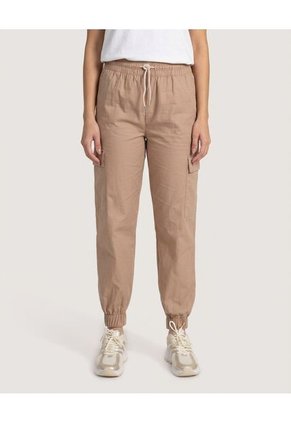 Pantalón Tipo Cargo Para Mujer Café Ostu