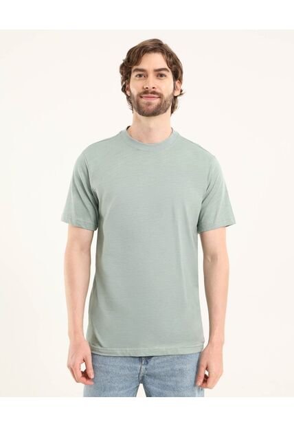 Camiseta Para Hombre Manga Corta Color Verde Marca Ostu #60091568