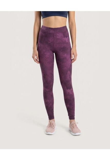 Leggings Deportivos Estampados  Para Mujer Morado Ostu