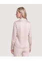 Camisa Satinada  Para Mujer Beige Ostu de Ostu