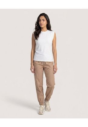 Pantalón Tipo Cargo Para Mujer Café Ostu