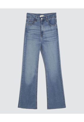 Jean Para Mujer Crop Flare Color Azul Medio Marca Ostu #40160527