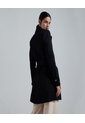 Chaqueta Tipo Trench Con Cinturón  Para Mujer Negro Ostu de Ostu