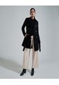 Chaqueta Tipo Trench Con Cinturón  Para Mujer Negro Ostu de Ostu