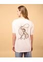 Camiseta Jessie Manga Corta  Para Mujer Crema Ostu de Ostu