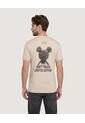 Camiseta Mickey Mouse   Para Hombre Beige Ostu de Ostu