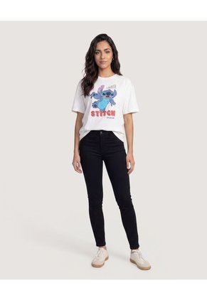 Jean Push Up Dark Fit  Para Mujer Negro Ostu