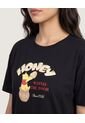 Camiseta Winnie Honey  Para Mujer Negro Ostu de Ostu