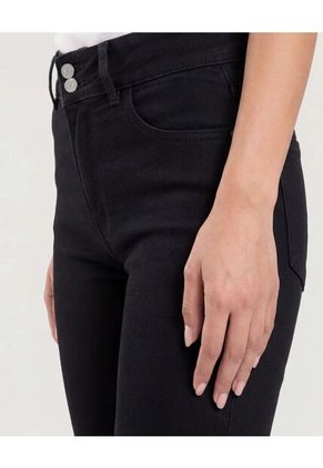 Jean Push Up Dark Fit  Para Mujer Negro Ostu