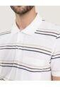 Polo Cuello Tejido A Rayas  Para Hombre Crema Ostu de Ostu