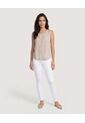 Blusa Lace Detail  Para Mujer Beige Ostu de Ostu