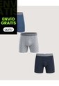 Pack X3 Boxer Medio Mix Estampado  Para Hombre Negro Ostu de Ostu