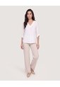 Blusa Cuello V  Para Mujer Blanco Ostu de Ostu