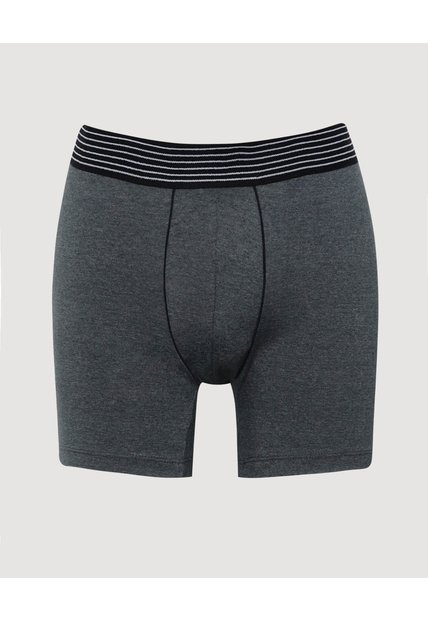 Boxer Medio Pretina A Rayas X1 Para Hombre Negro Ostu