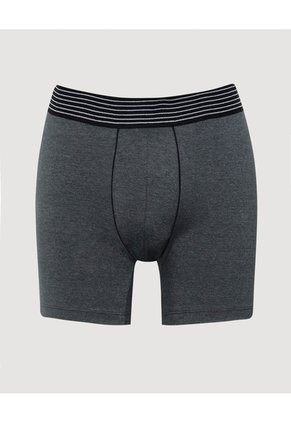 Boxer Medio Pretina A Rayas X1 Para Hombre Negro Ostu