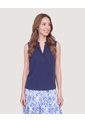 Blusa Manga Sisa  Para Mujer Azul Ostu de Ostu