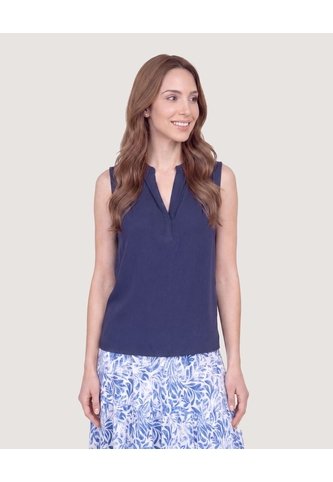 Blusa Manga Sisa  Para Mujer Azul Ostu Ostu