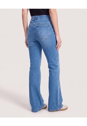 Jean Jegging Flare Tiro Alto Para Mujer Azul Ostu