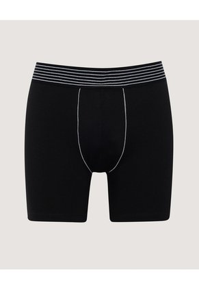 Boxer Medio Pretina A Rayas X1 Para Hombre Negro Ostu