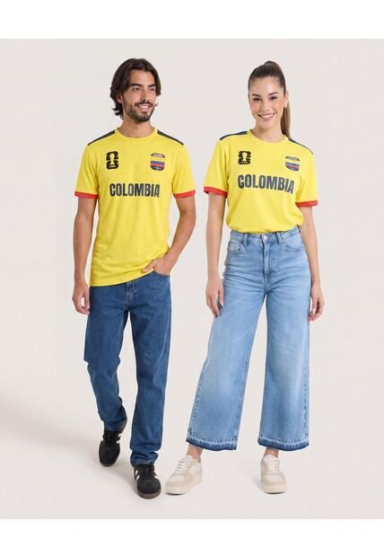 Camiseta Mundial Colombia 2026  Unisex Amarillo Ostu