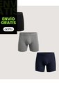 Boxer Medio Pack X3 Básico  Para Hombre Negro Ostu de Ostu