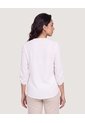 Blusa Cuello V  Para Mujer Blanco Ostu de Ostu