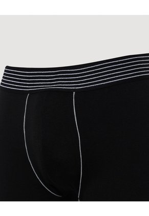 Boxer Medio Pretina A Rayas X1 Para Hombre Negro Ostu